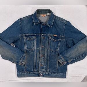 80’s Rustler Vintage Denim Trucker Jacket Medium Wash Made in USA
